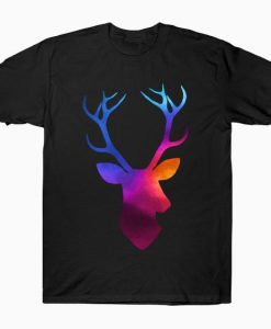 Deer Head Watercolor T-Shirt ZK01