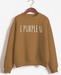 I Purple U Printed Sweatshirt LP01