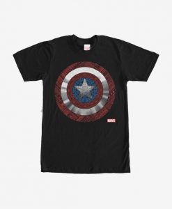 Marvel Ornate Captain America Shield T-Shirt KH01