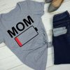 Mom Low Battery Tshirt ZK01