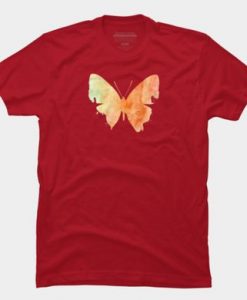 Orange Butterfly T-Shirt ZK01