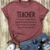 Teacher Letter Print t shirt KH01