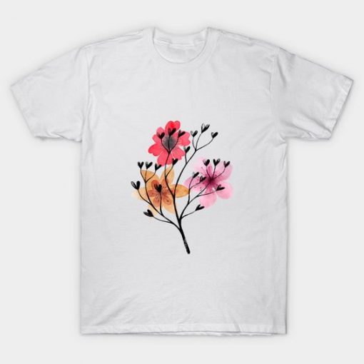 Watercolor Flowers T-Shirt ZK01