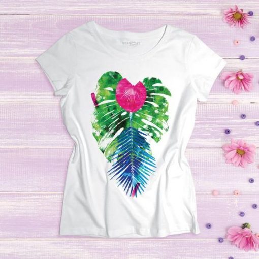 Watercolor Leaf Tshirt ZK01