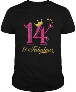 14th Birthday Girl Fabulous T-Shirt EL01