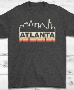 Atlanta Skyline Vintage Retro T-Shirt KH01