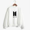 BTS Logo White Sweatshirt ZK01