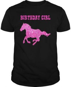 Birthday Girl Horse Bling T-Shirt EL01