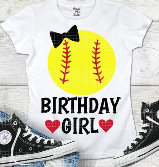Birthday Girl Softball T-Shirt EL01