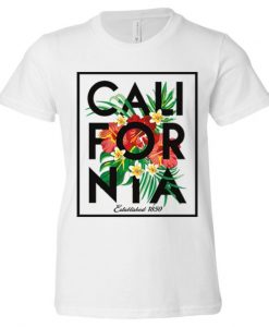 Cali Tropical Flowers T-Shirt EL01