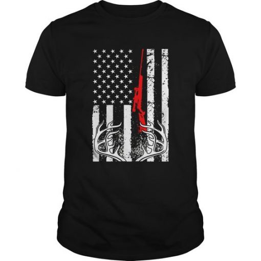 Deer Hunting American T Shirt SR01