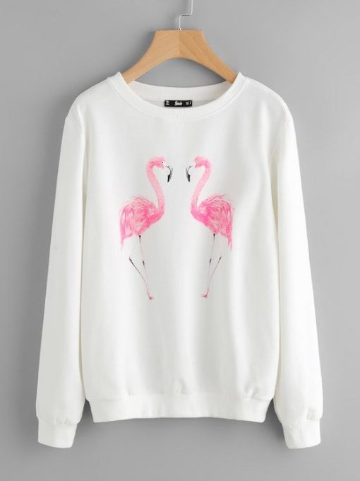 Flamingo Print Sweatshirt FD01