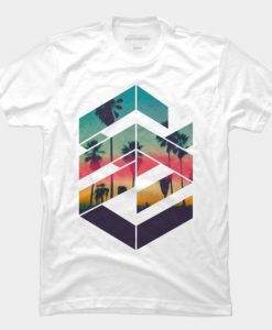 Geometric Sunset beach T-Shirt FD01