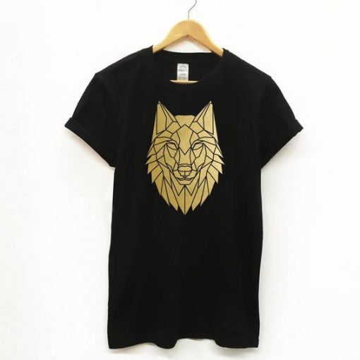 Geometric wolf illustration t-shirt KH01