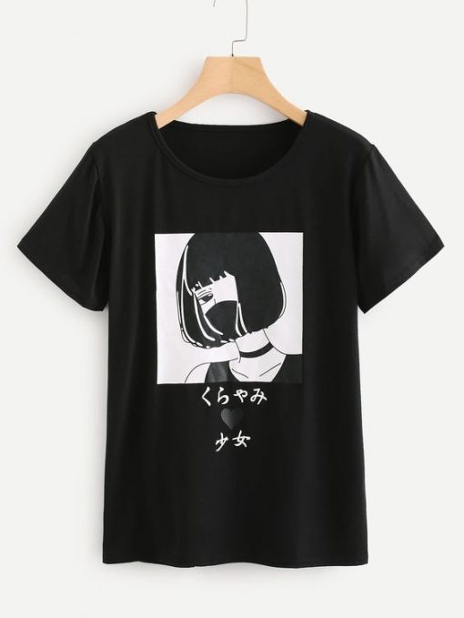 Girl Print Tee T Shirt SR01