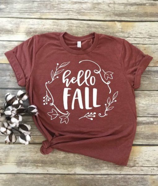 Hello Fall Design T-shirt ZK01