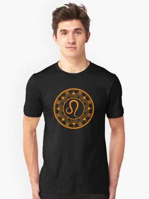 Leo Zodiac Circle Lion T-Shirt EL01