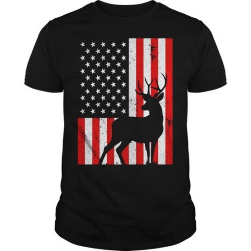 Patriotic Deer Hunting T-Shirt FR01