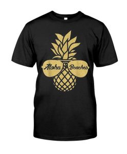 Pineapple Sunglasses Gold T-Shirt SR01