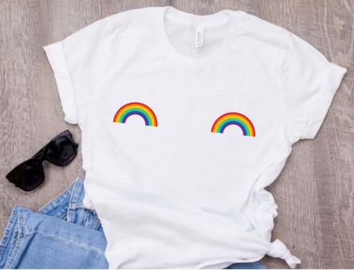 Rainbow Boobs T-Shirt AD01