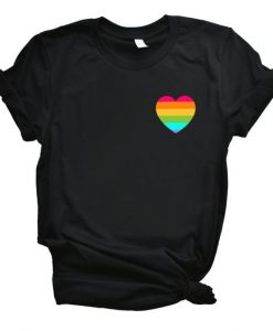 Rainbow Pride Heart T-Shirt AD01