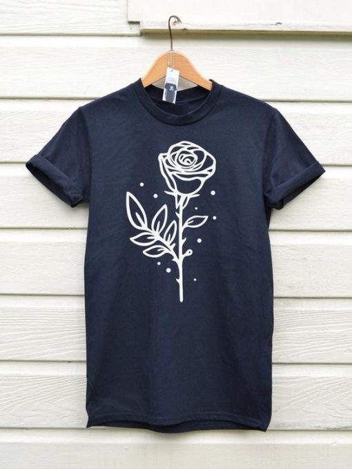 Rose Black T-shirt ZK01