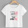 Slogan Print Tee T-Shirt SR01