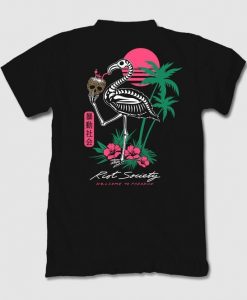 Tropical Skeleton Flamingo T-Shirt EL01