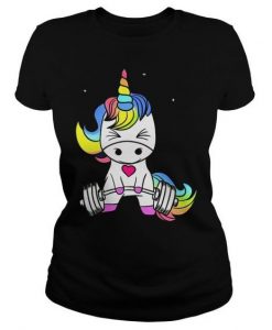 Unicorn weight lifting the Strugle T-shirt FD01