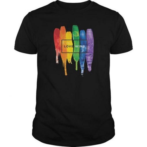 Watercolor Lgbt Love Wins T-shirt FD01