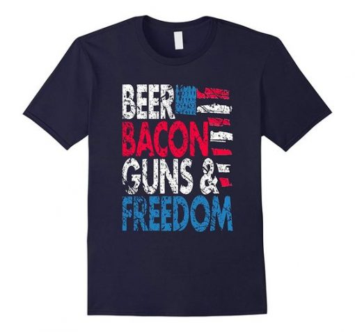 Beer Bacon Gun T-Shirt FR01