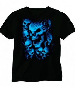 Blue Skulls T-shirt ZK01