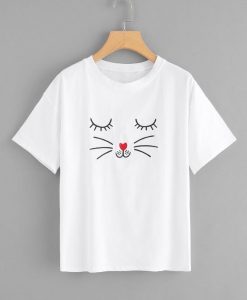 Cat face T Shirt SR01