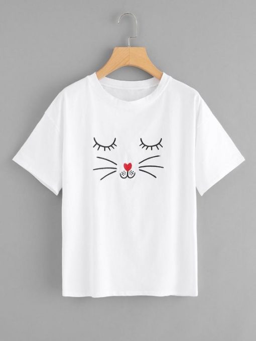 Cat face T Shirt SR01