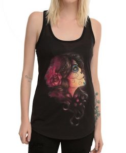 Day Of The Dead Watercolor Girls Tank Top FD01