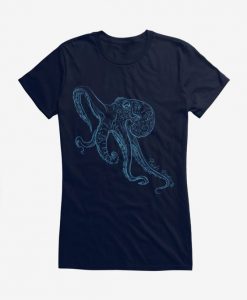 Doodles Octopus Line Art T-Shirt SN01