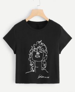 Figure Print Front Tee T-shirt FD01