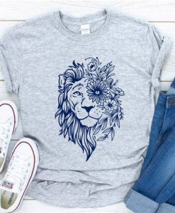 Floral Lion t Shirt SR01