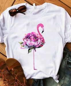 Flower Flamingo T-shirt ZK01