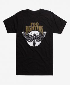 Foo Fighters Vintage Moth Black T-Shirt DV01