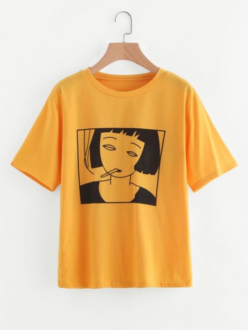 Girl Print Tee T-shirt FD01