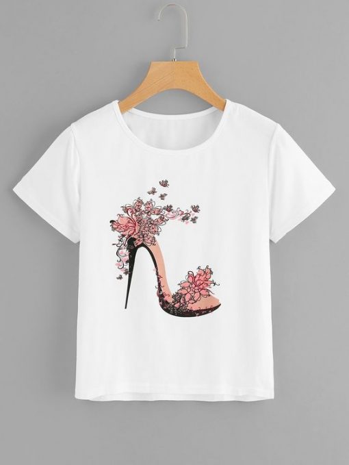 High Heels Print T Shirt SR01