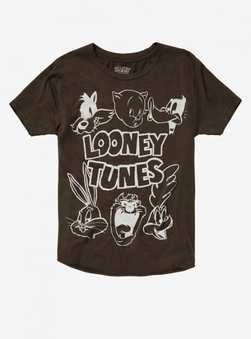 Looney Tunes Raw Hem T-Shirt DS01