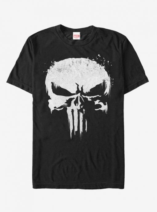 Marvel Punisher White Out T-Shirt ZK01