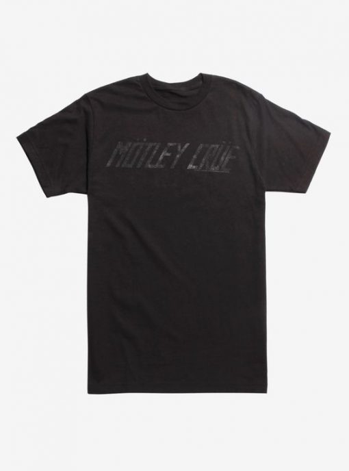 Motley Crue Distressed Grey Logo T-Shirt AD01