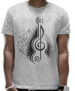 Music Notes and Guitar T-shirt FD01