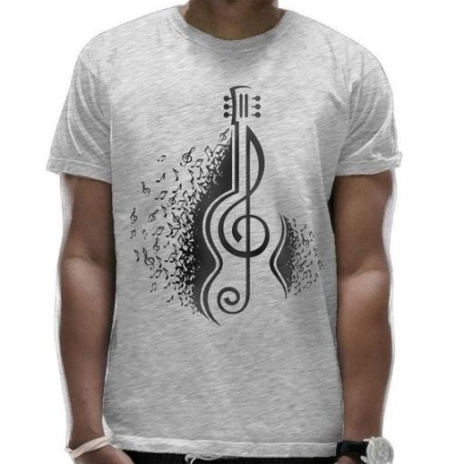 Music Notes and Guitar T-shirt FD01