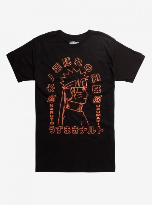 Naruto Kanji Outline Exclusive T-Shirt DV01