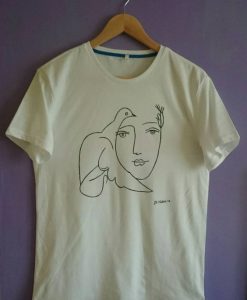 Picasso Woman with Dove Sketch T Shirt FD01