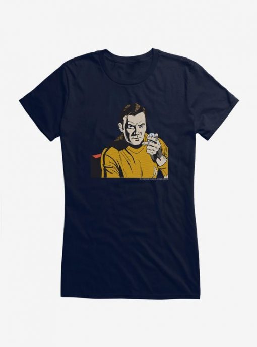 Star Trek Kirk Pop Art Girls T-Shirt EC01